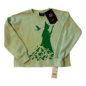 Wicked green long sleeve sweatshirt soft fleece lining Size Medium NWT